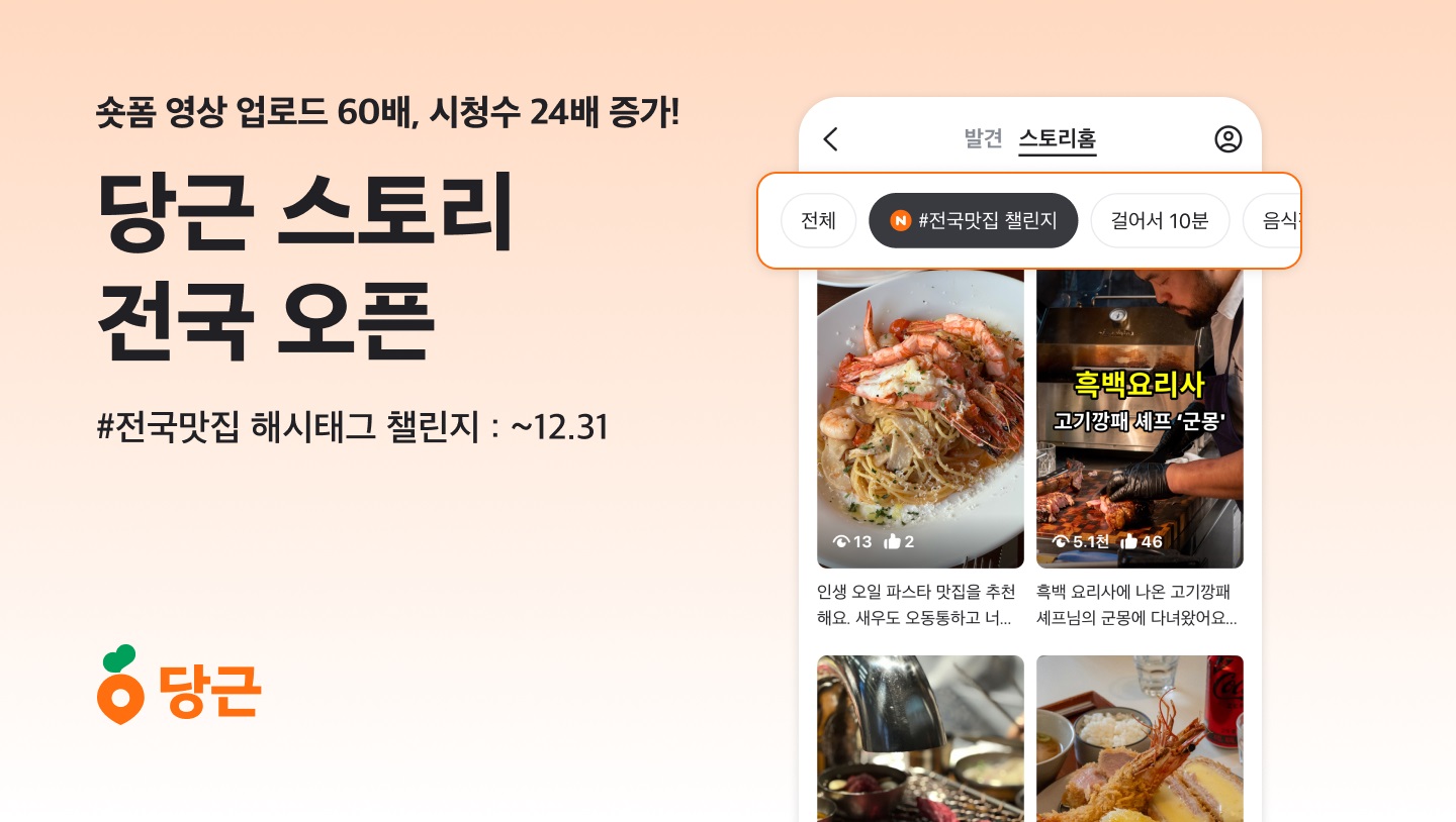 [이미지1] 당근 숏폼 서비스 ‘당근 스토리’ 전국 오픈