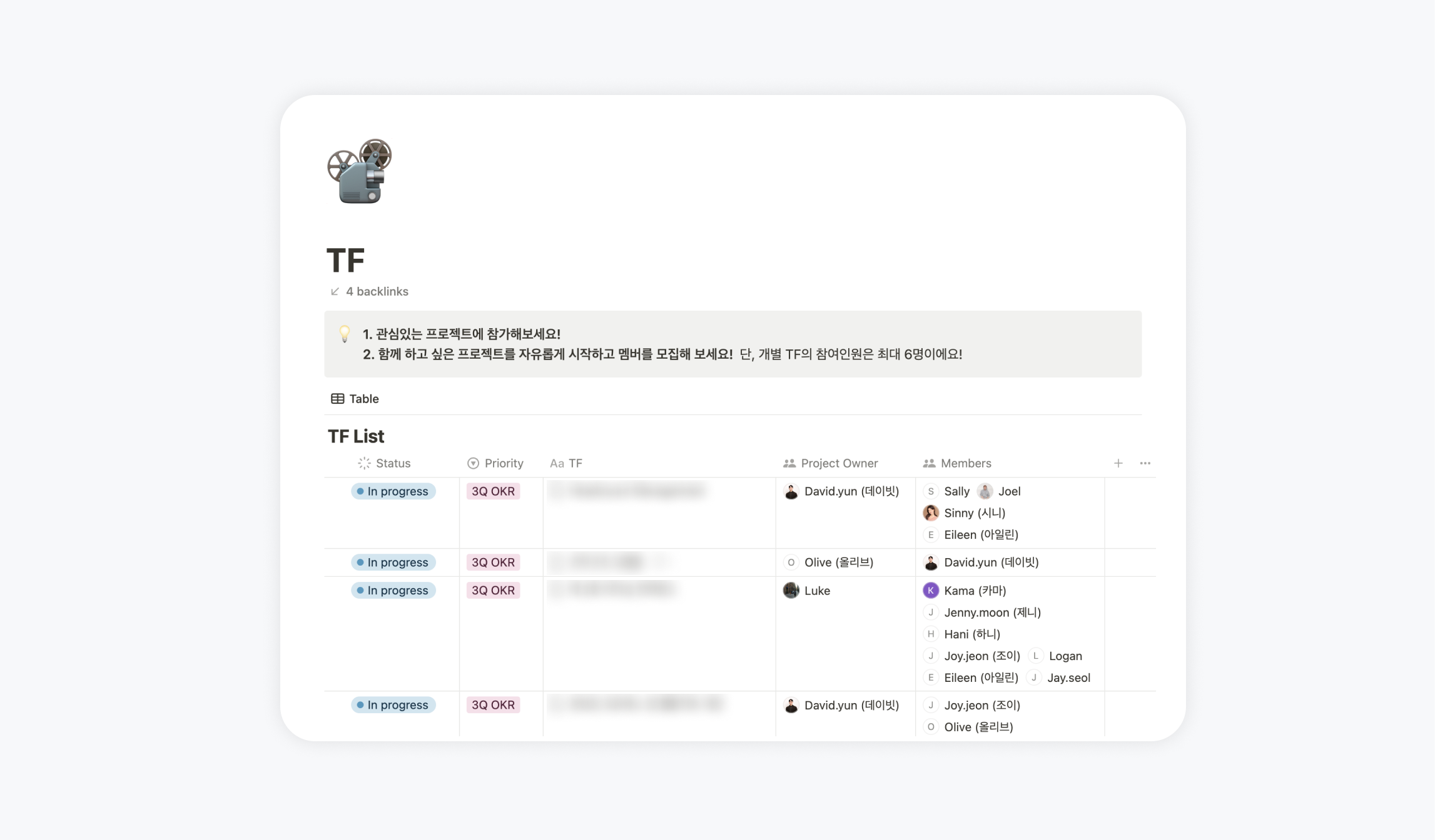 함께 하고 싶은 프로젝트를 누구나 자유롭게 시작할 수 있는 피플팀 TF 문화